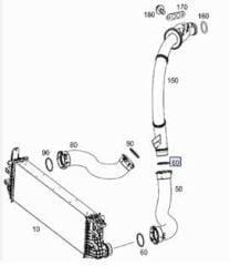Mercedes W176 Case Turbocharger Hose Gasket Original Mercedes Brand A0219976545