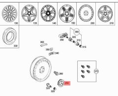 Mercedes W166 Jant Göbeği Mo A17140001255337