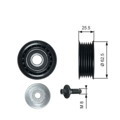 Fiat 500 Alternatör Gergi Rulmanı 1.6Mjtd GATES 51856150