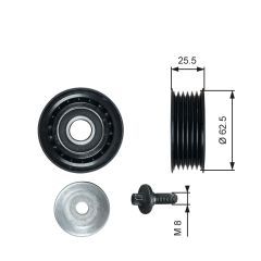 Fiat Linea Alternatör Gergi Rulmanı 1.6Mjtd GATES 51856150