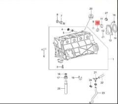 Mercedes W470 Blok Su Tapası Wender Parts Marka 000443034002
