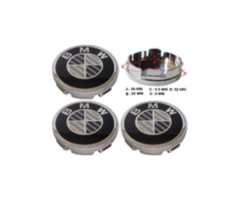 BMW Jant Kapak Nikel 56 - 60 mm Karbon Siyah İthal Marka 9064C