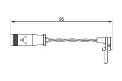 Mercedes S Class W220 Body Brake Pad Warning Sensor Plug Magnet Marelli Brand A2115401717