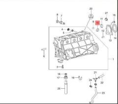 Mercedes W221 Blok Su Tapası Febi Marka 000443034002