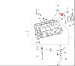 Mercedes W638 Blok Su Tapası Mo Marka 000443034002