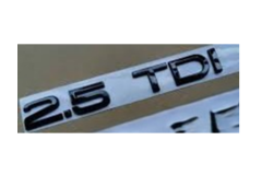 Audi 2.5 TDI Yazısı 20 - 142 mm Siyah İthal Marka