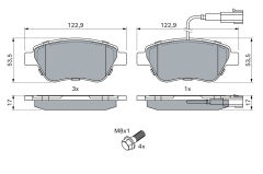 Fiat Albea 1.2 8V Ön Fren Balatası BOSCH Marka 55174420