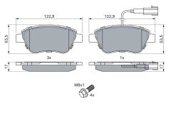 Fiat Albea 1.4 8V Ön Fren Balatası BOSCH Marka 55174420