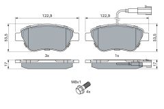 Fiat Panda 1.4 8V Ön Fren Balatası BOSCH Marka 55174420