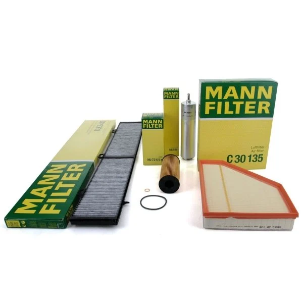 Bmw E90 Case 320d 2006-2009 Periodic Maintenance Filter Set Mann Brand C30135-HU721-5x-WK5001-CUK8430