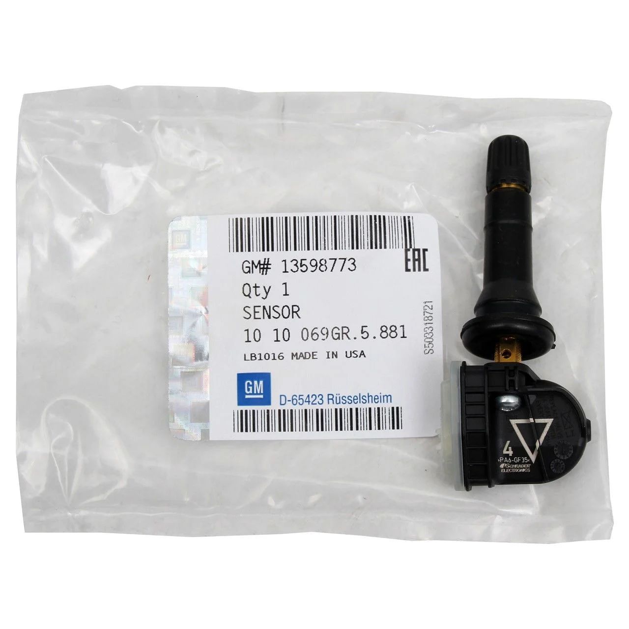 Opel Mokka Tire Pressure Sensor Gm Original 13598773