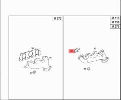 Mercedes W169 Egsoz Manifold Contası Orijinal Mercedes Marka A1121420180