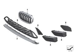 Bmw X1 Series F48 Body Front Grille Bmw Original Brand 51137354823