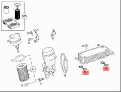 Mercedes W169  Yağ Soğutucusu Contası Orijinal Mercedes Marka A6421880580