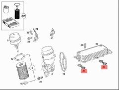 Mercedes W116 Yağ Soğutucusu Contası Elring Marka A6421880580