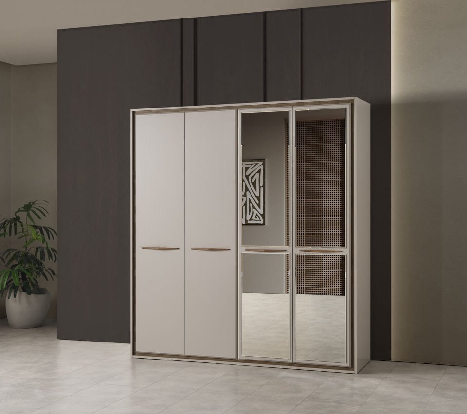 Kumsal Modern 4 Kapaklı Gardırop