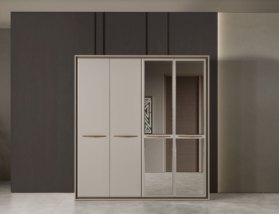 Kumsal Modern 4 Kapaklı Gardırop
