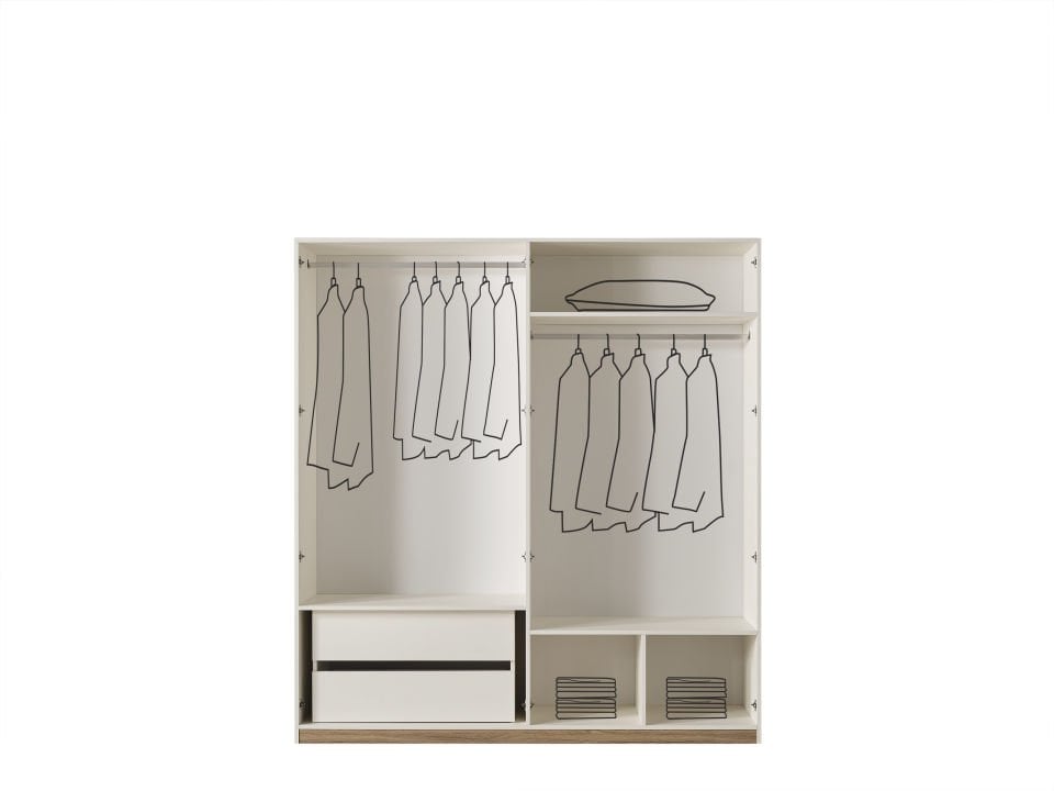Masal Modern 4 Kapaklı Gardırop