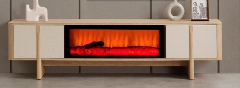 Stil Modern Şömineli Tv Ünite Şömineli Tv Sehpa