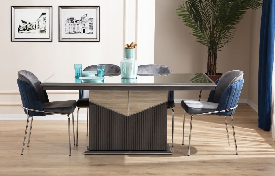 Biga Bronz Luxury Yemek Odası Takımı