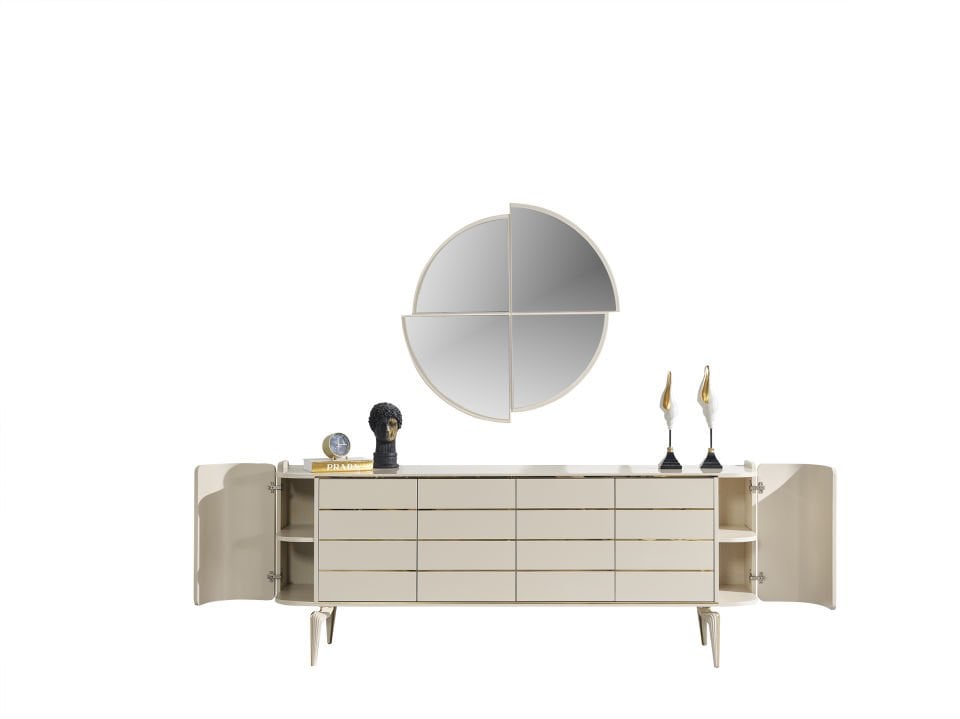 Karya Krem Luxury Yemek Odası Takımı