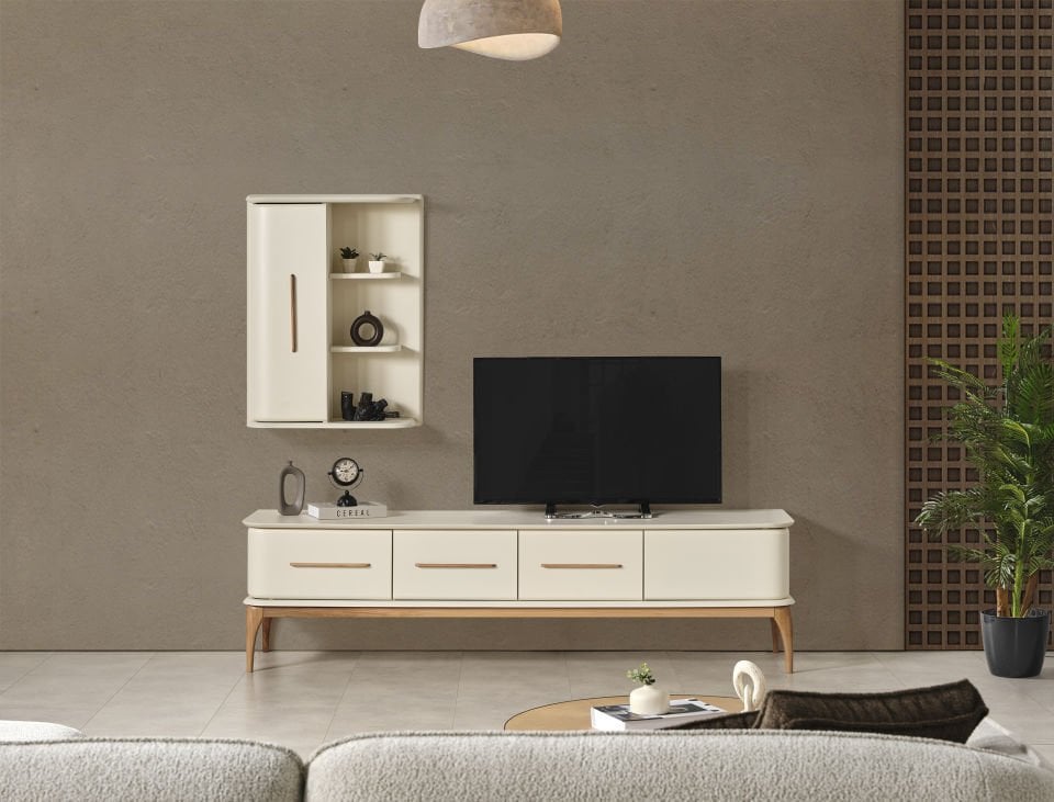 Destan Krem/Ceviz Modern Tv Ünite