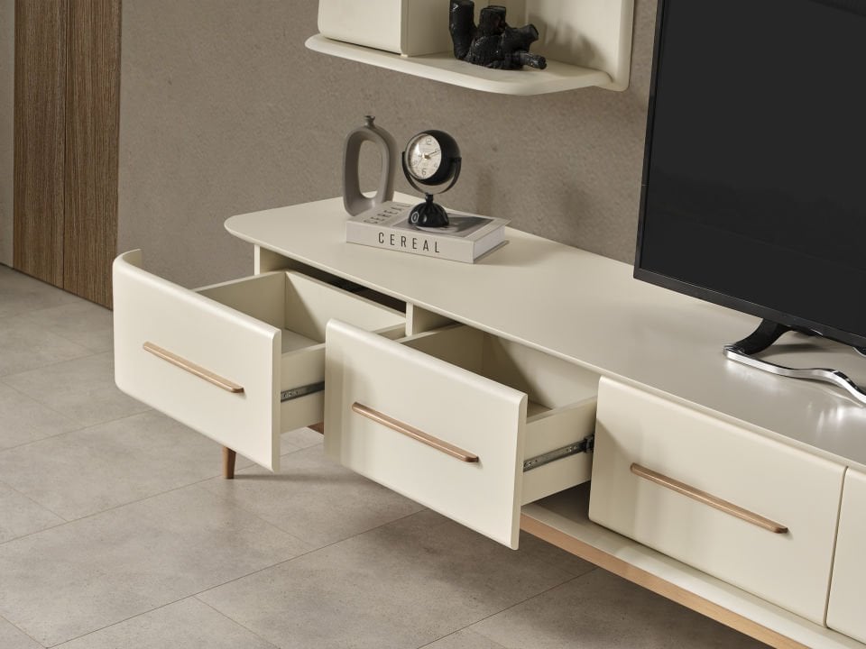 Destan Krem/Ceviz Modern Tv Ünite