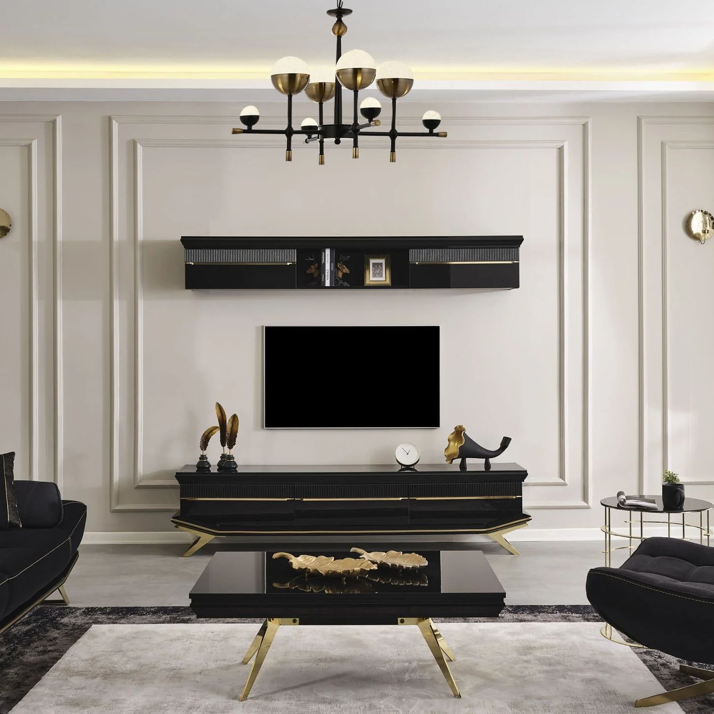 Masarati Luxury Gold Tv Ünite
