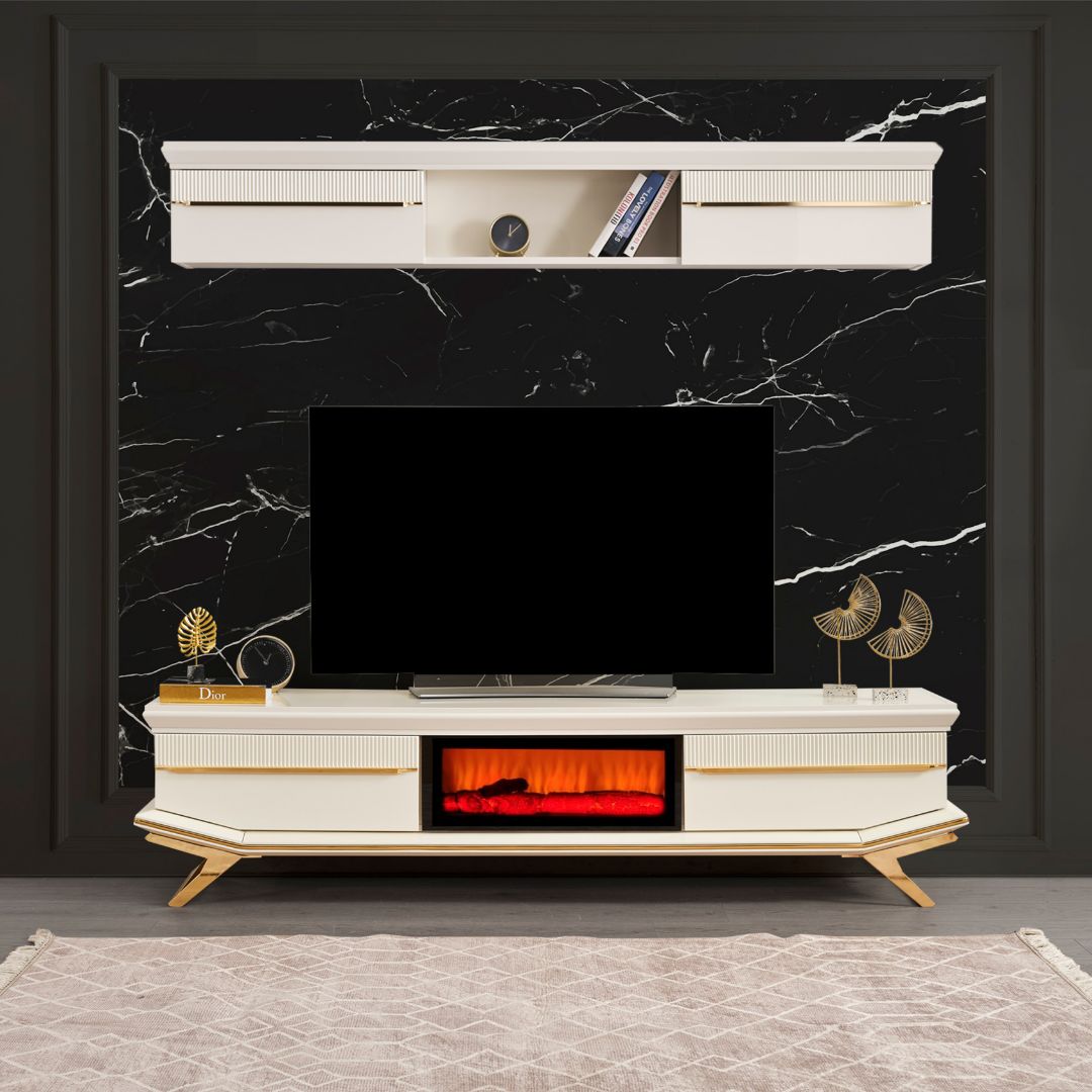 Angel luxury Şömineli Tv Ünite
