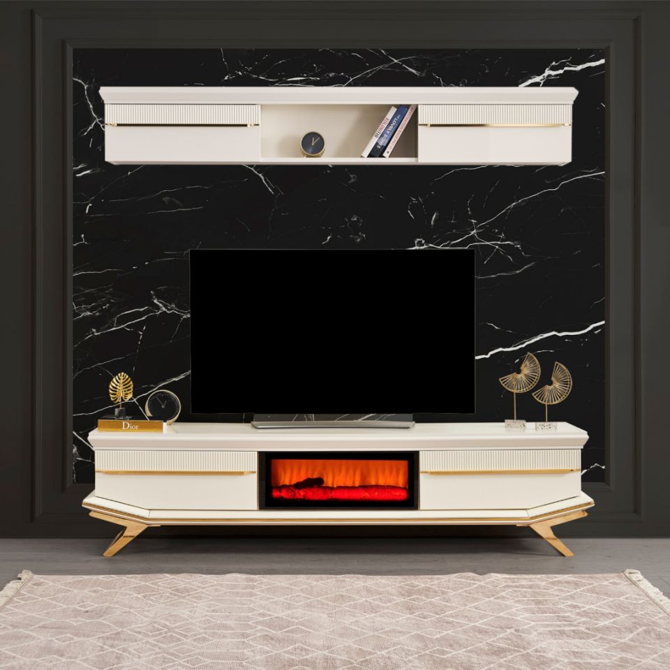 Angel luxury Şömineli Tv Ünite