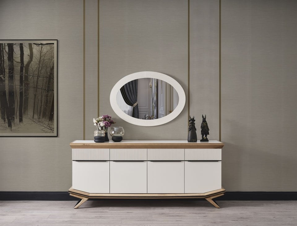 Elize Modern Yemek Odası Takımı Konsol Ayna
