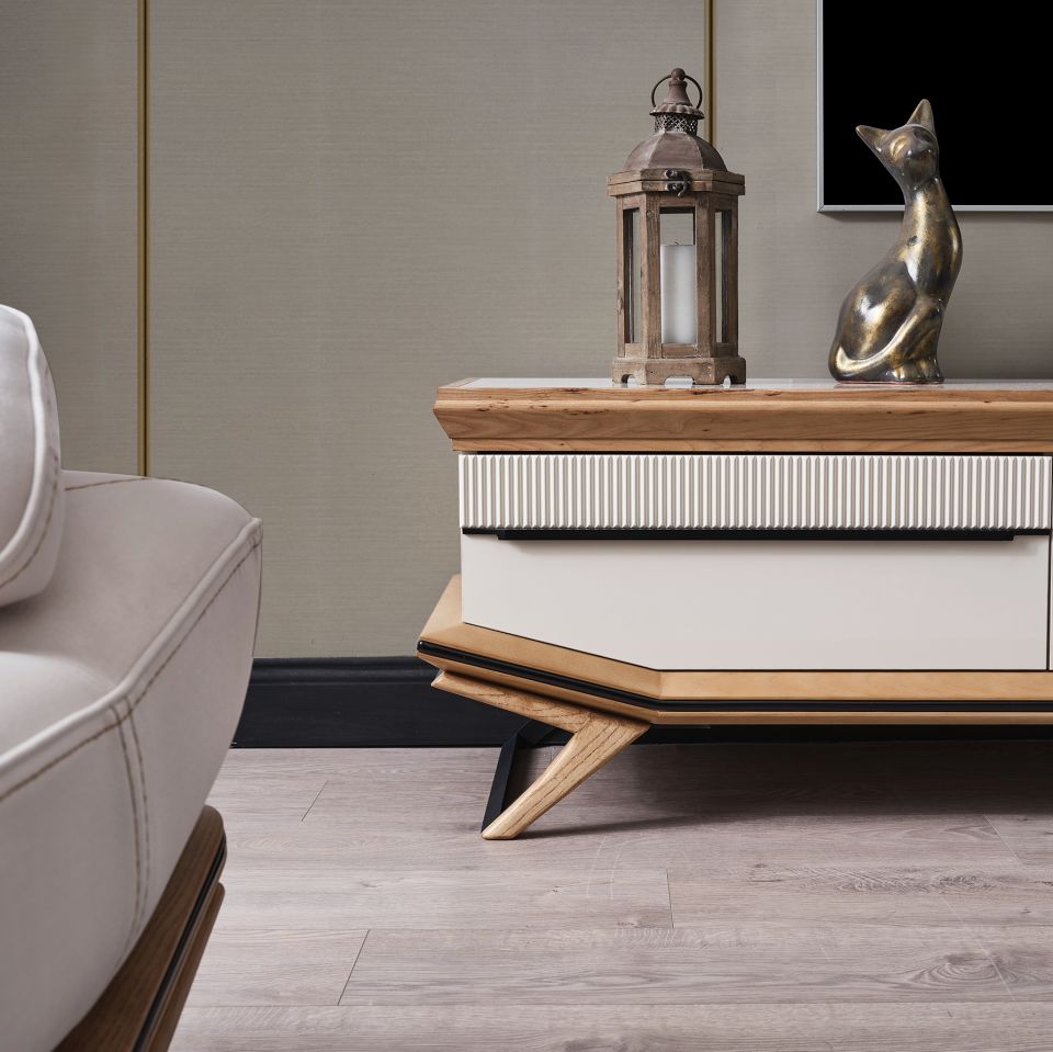 Elize Modern Şömineli Tv Ünite