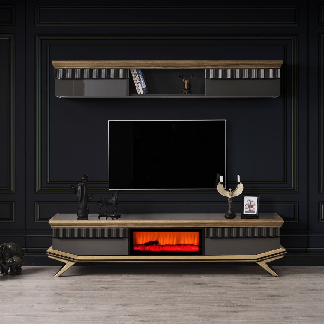 Grand Modern Şömineli Tv Ünite