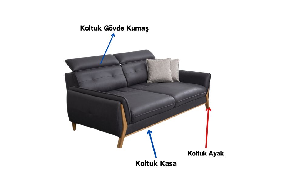 Lion Modern Üçlü Koltuk