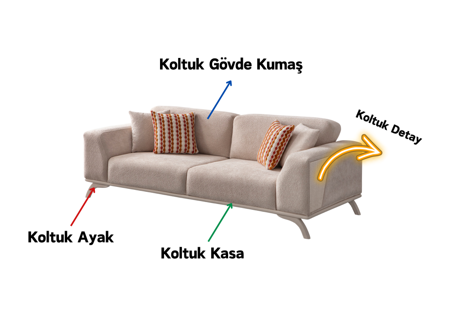 Tetra Üçlü Koltuk