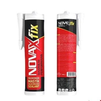 Novaxfix Silikonize Mastik Antrasit Gri 450 Gr