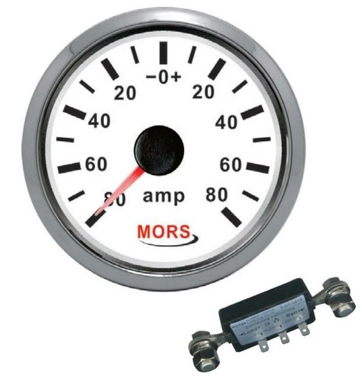 AMPERMETRE 12-24 V BEYAZ + ŞÖNT. DAHİL