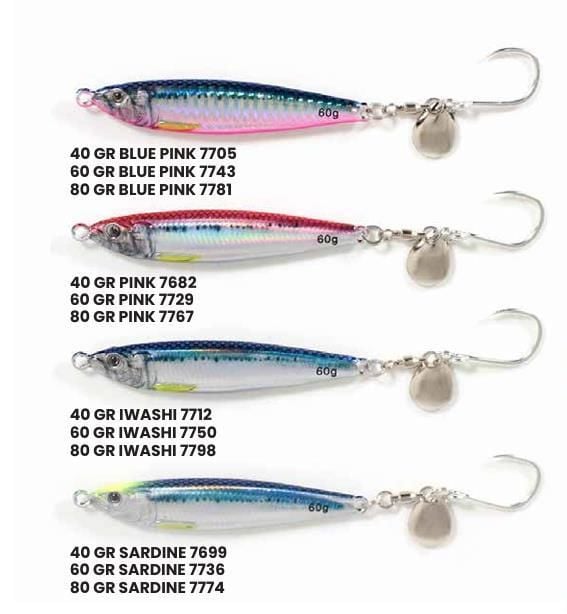 SEABOR METAL GO JIG 60GR, SARDINE