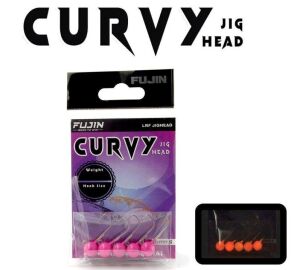 Fujin Curvy Pink Glow Jig Head 1.8gr #4