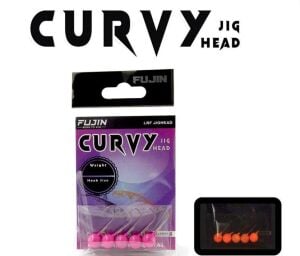 Fujin Curvy Pink Glow Jig Head 0.7gr #8