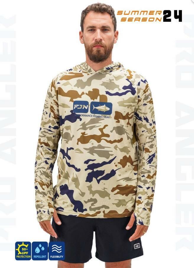 Fujin Pro Angler S24 Hooded Natural Camo #XL