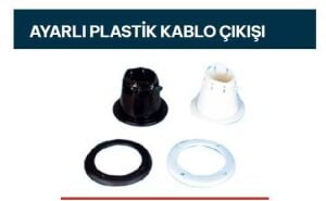 AYARLANABİLEN PLASTİK ÇIKIŞ 68X105MM BEYAZ