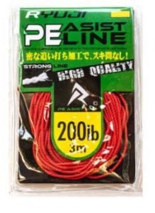 RYUJI ASSIST PE LINE 200LB ,3M , RED