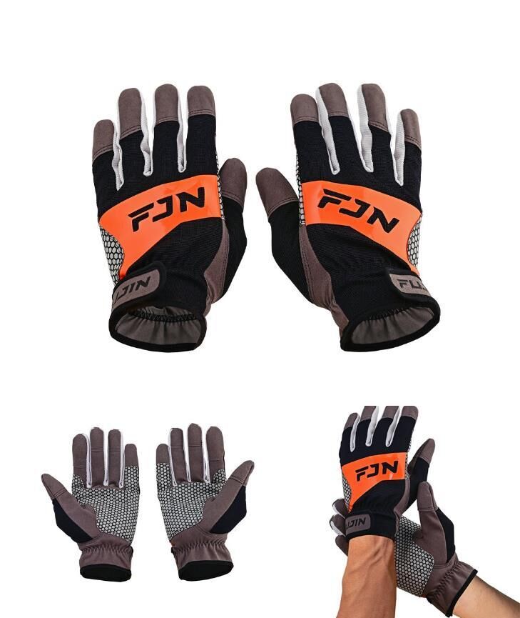 Fujin Pro Angler Trolling Gloves Black #M/L