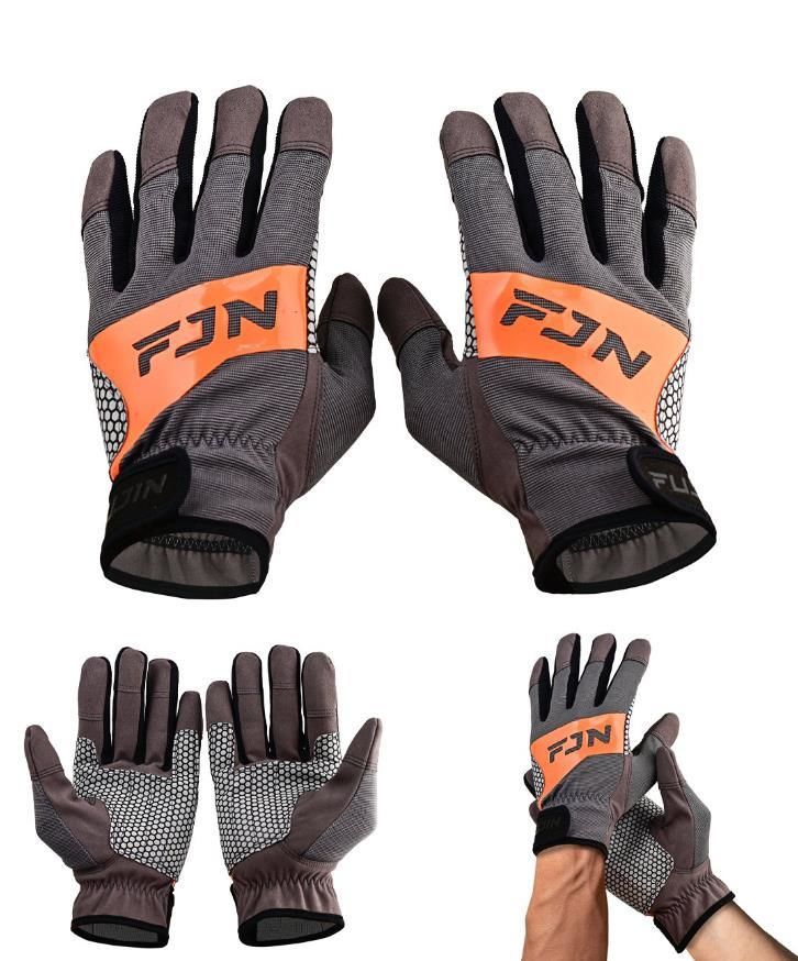 Fujin Pro Angler Trolling Gloves Grey #L/XL