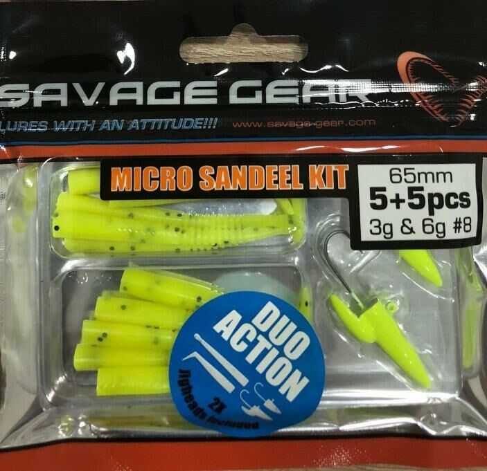 Savage gear Lrf Micro Sandeel Kit 12 Adet(1+1.5+5) Suni Yem Yellow