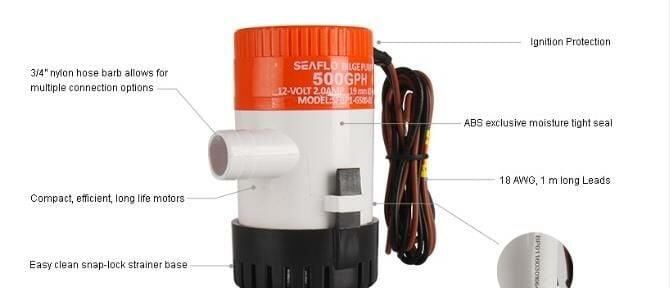 SEAFLO SİNTİNE POMPASI   500 GPH 12 V