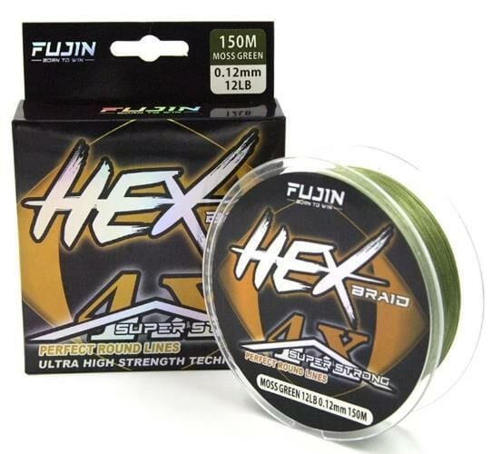 Fujin Hex 4X 150Mt. 0.16mm Moss green Pe Line