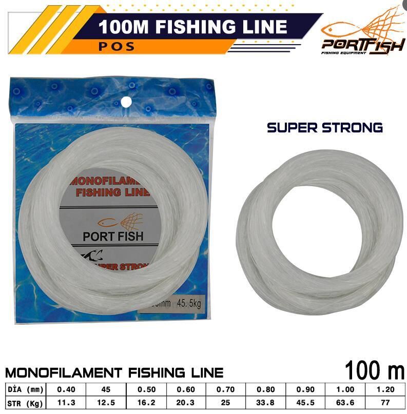 Portfish Poşet Misine 100mt 0.80mm