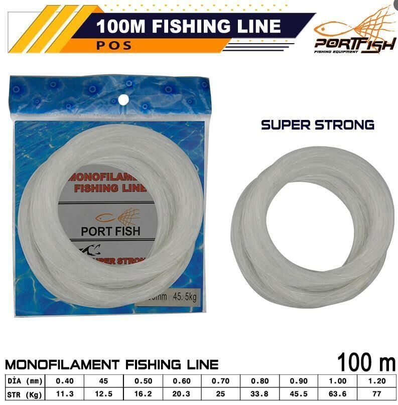 Portfish Poşet Misine 100mt 0.60mm